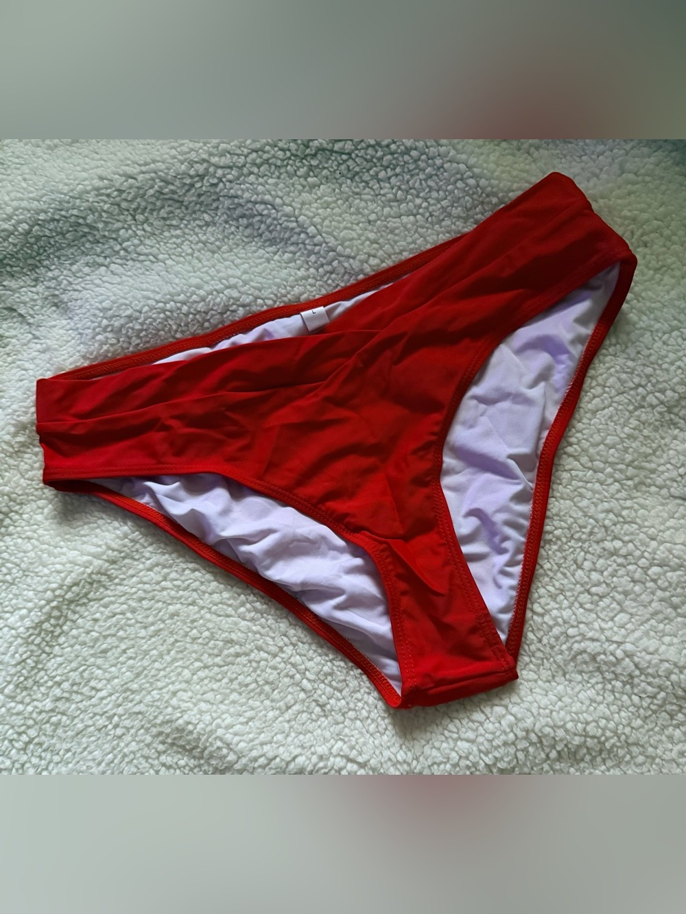 Red High-Cut Bikini Bottom - Women's Swim
